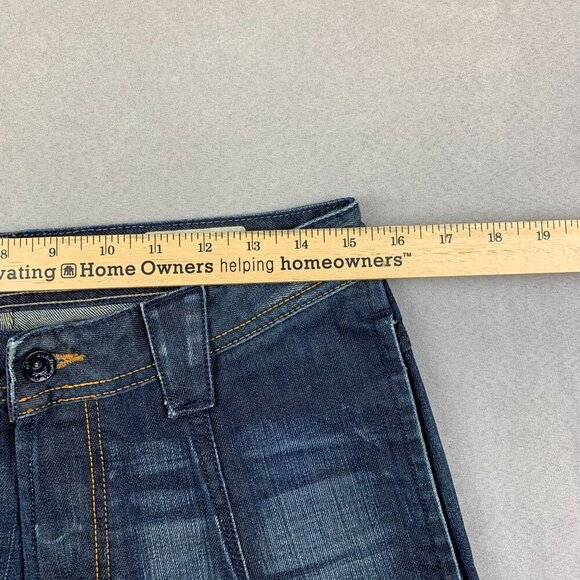 Diesel Mens Pants 30 Blue Jeans Deetak Slim Straight Dark Wash Rigid Italy 30x32 - Picture 8 of 15